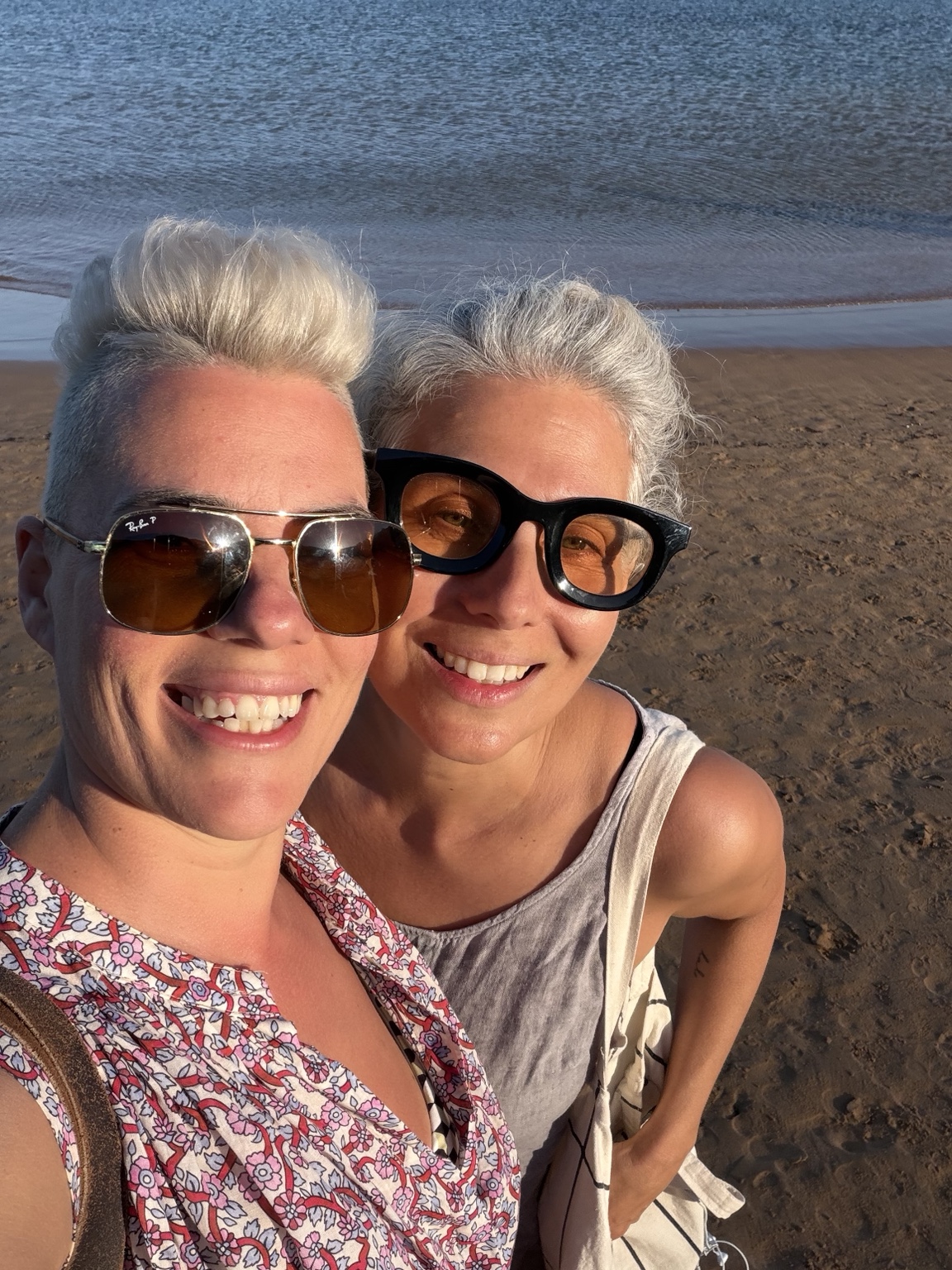 Maja and Natalie together on the beach in Tenerife